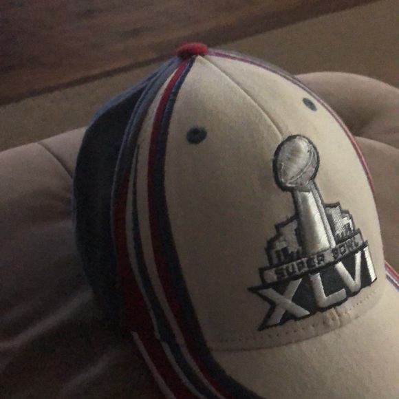 NFL Official Authentic Super Bowl XLVI Hat Reebok Original Sticker - Picture 3 of 6